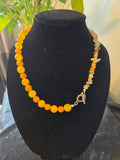 Orange  and yellow  glass  beads