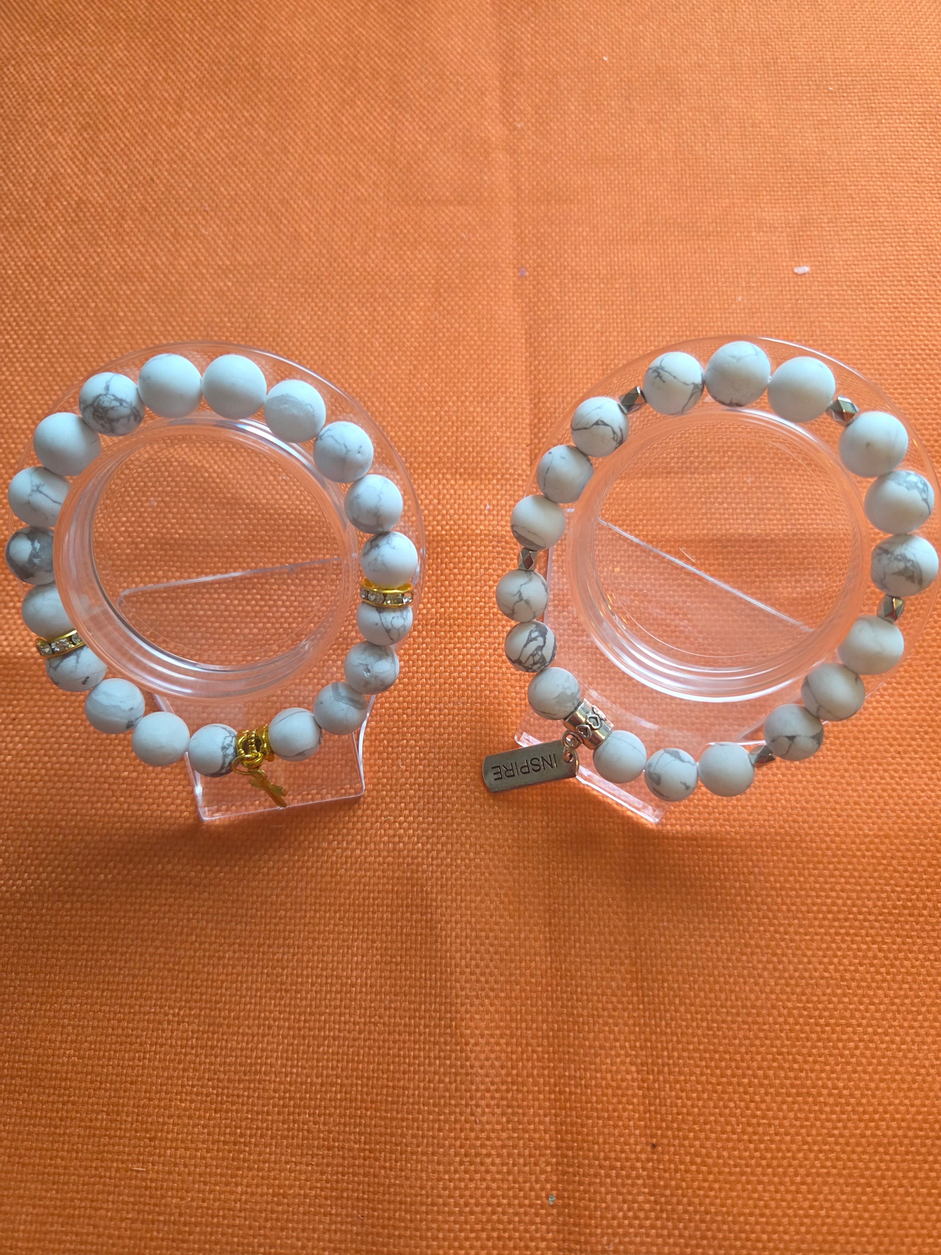 White Howlite Inspire Bracelet