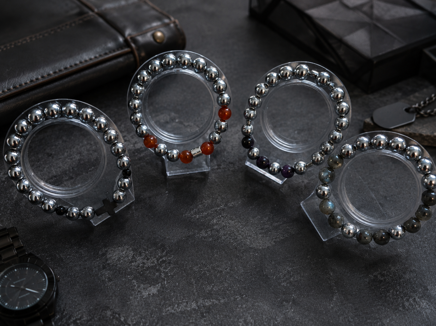Silver Storm Bead Bracelet