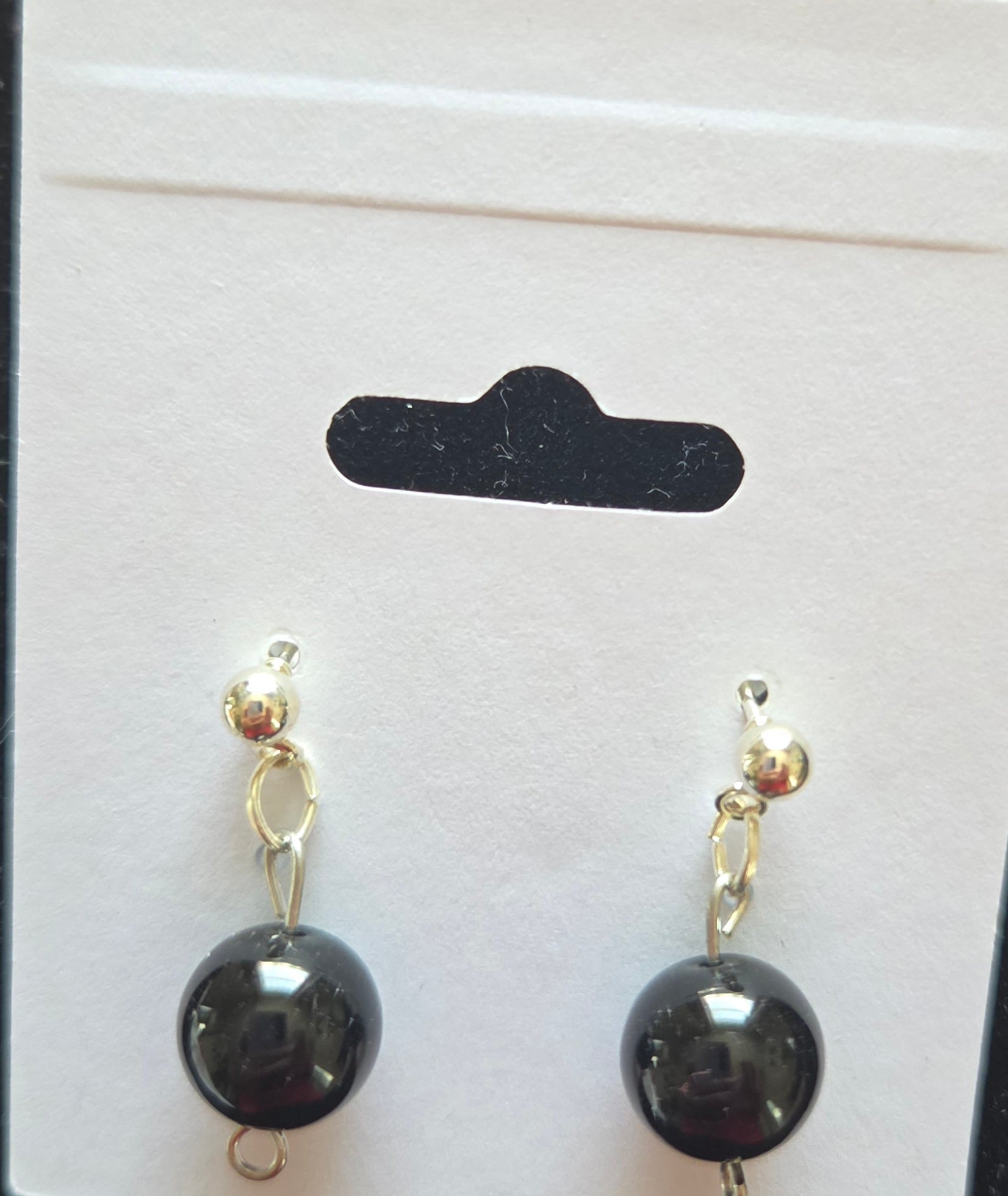 Black Pearl Drop Earrings