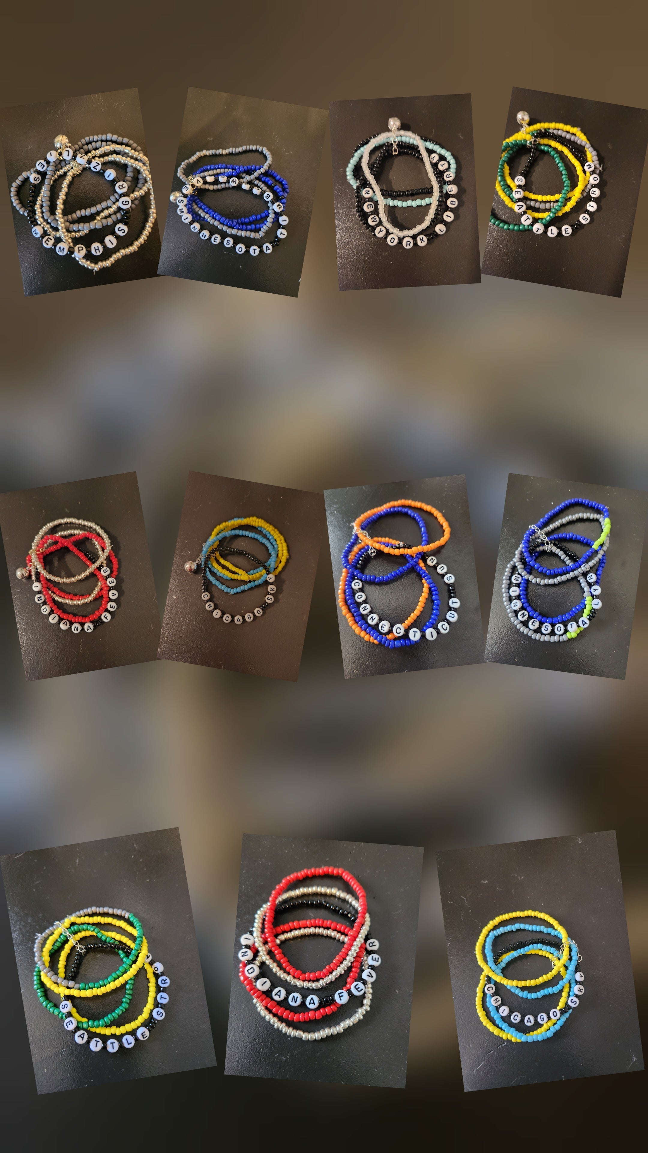 WNBA Team Stack Bracelet Set